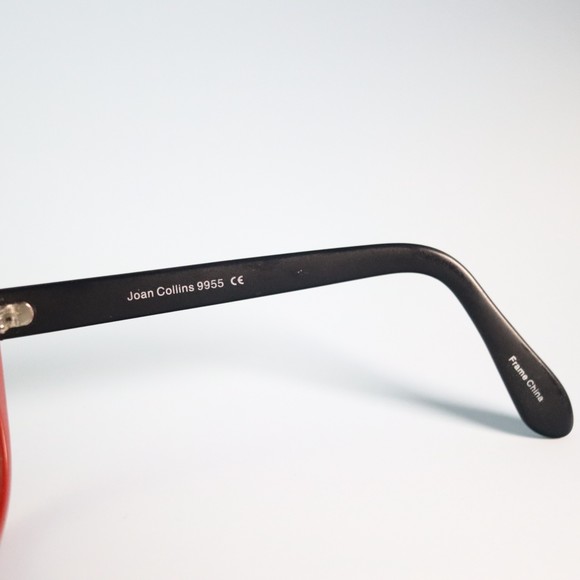 Joan Collins 9955 eyeglasses sunglasses cat eye frames red black N8 - Picture 6 of 8